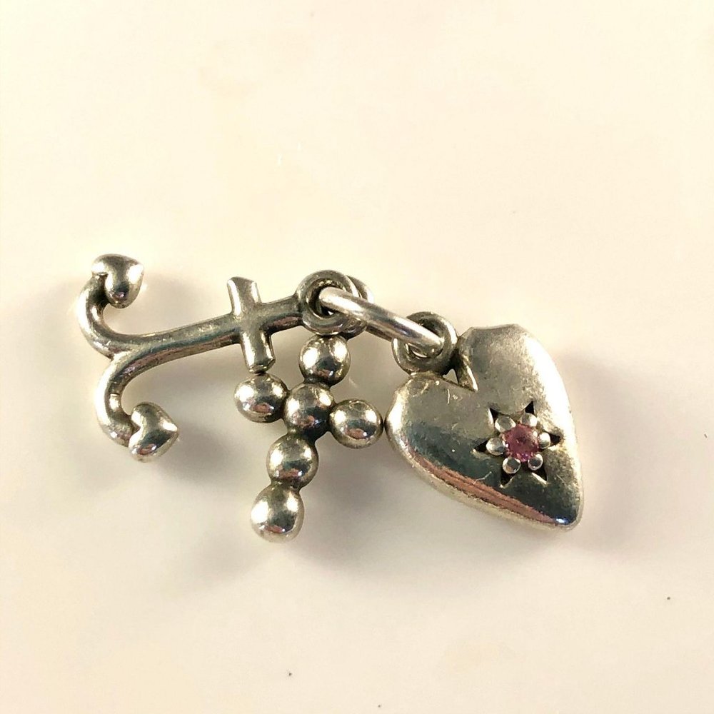 Faith Love Charity Pandora bead sterling silver